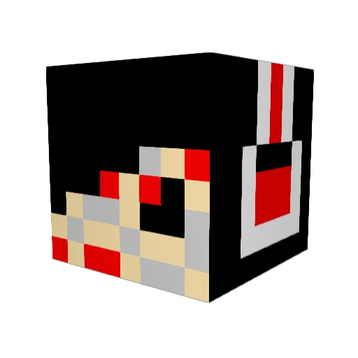 AssasinDog Minecraft avatar head, 3D render
