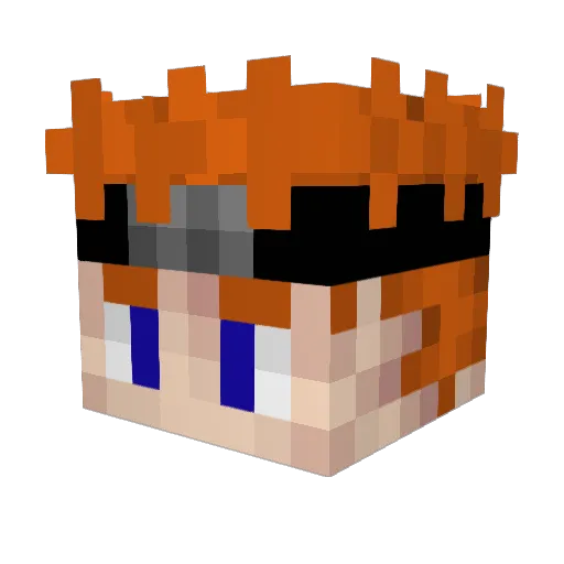 Assasint Minecraft avatar head, 3D render