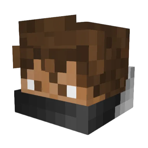 Assasinx Minecraft avatar head, 3D render