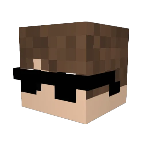 Assassin34d Minecraft avatar head, 3D render