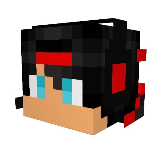 Assassin907 Minecraft avatar head, 3D render