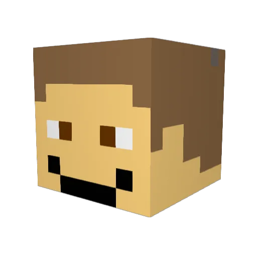 AssassinBoy99 Minecraft avatar head, 3D render