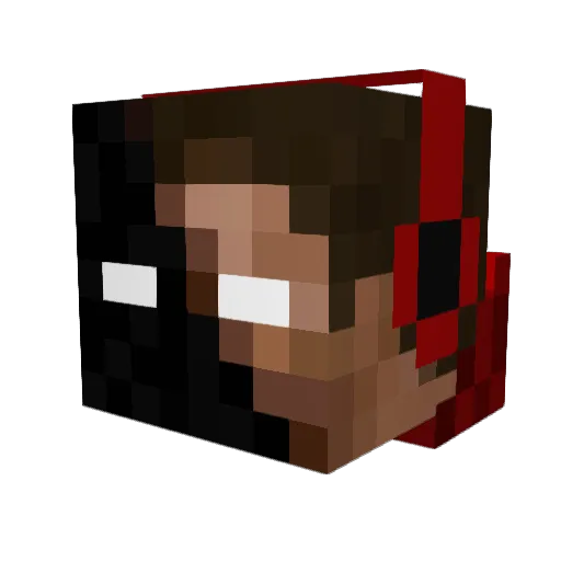 AssassinChampion Minecraft avatar head, 3D render