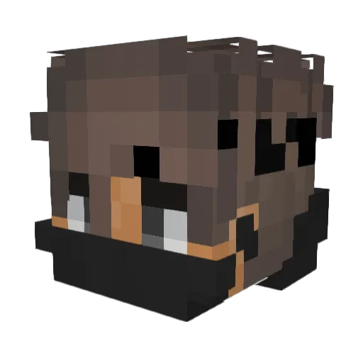 AssassinCrazy Minecraft avatar head, 3D render