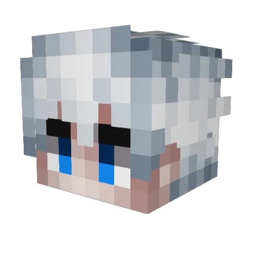 AssassinCreeds Minecraft avatar head, 3D render