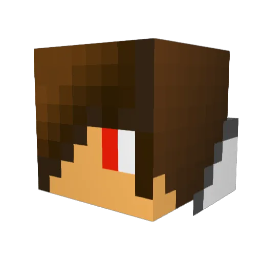 AssassinEzio_ Minecraft avatar head, 3D render