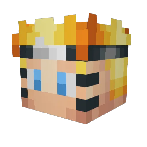 AssassinShark41 Minecraft avatar head, 3D render