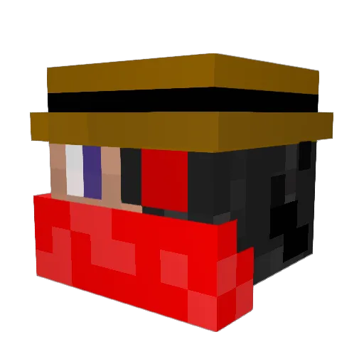 AssassinTibet Minecraft avatar head, 3D render