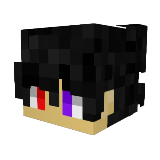 Assassinist Minecraft avatar head, 3D render