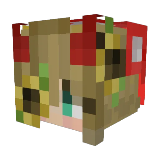 Assassnite Minecraft avatar head, 3D render