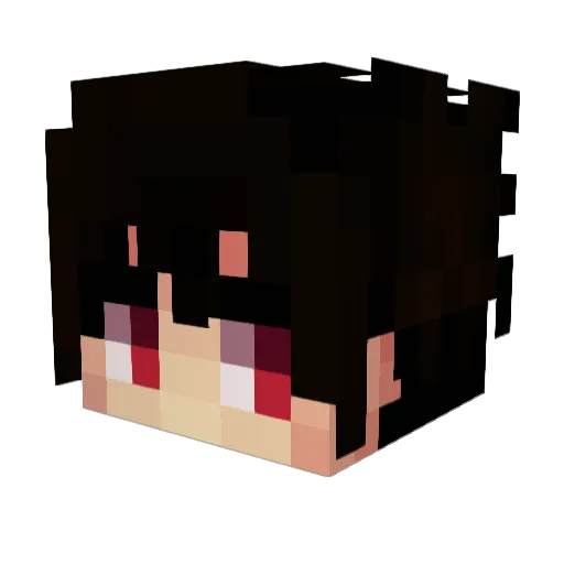 AssauIted Minecraft avatar head, 3D render