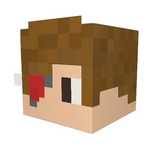Assayro Minecraft avatar head, 3D render