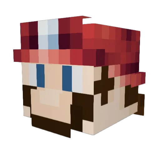 Asse1196 Minecraft avatar head, 3D render