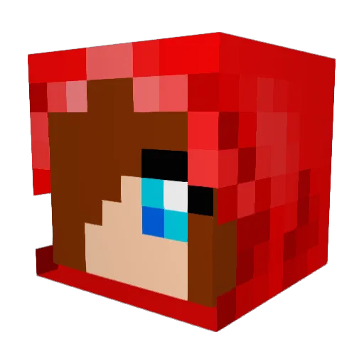 Asser2007 Minecraft avatar head, 3D render