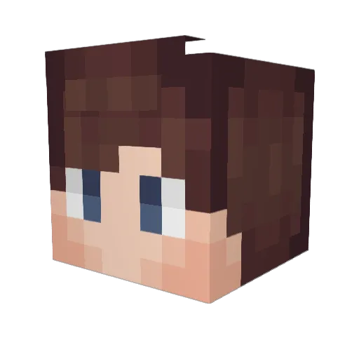 Assets14 Minecraft avatar head, 3D render