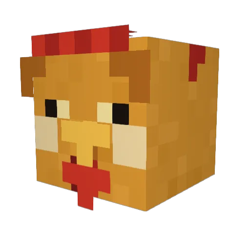 Asseyez Minecraft avatar head, 3D render