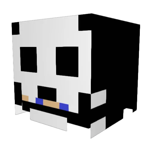 Asshelmet13 Minecraft avatar head, 3D render