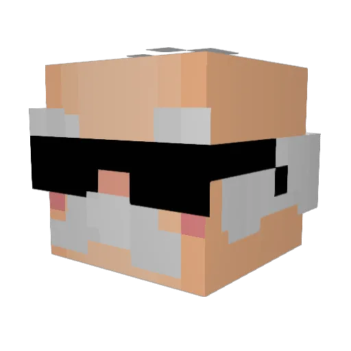 Assiliciousness Minecraft avatar head, 3D render