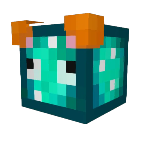 Assionix Minecraft avatar head, 3D render