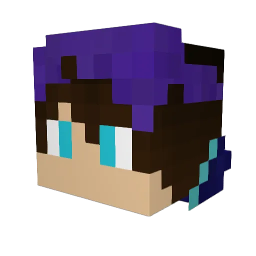 AssoDiJack Minecraft avatar head, 3D render