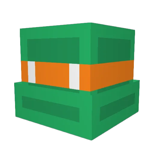 AssortedSpace Minecraft avatar head, 3D render