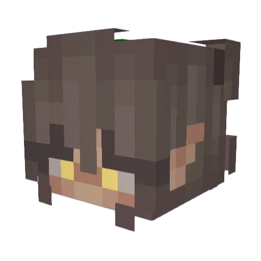 Ast0ris Minecraft avatar head, 3D render