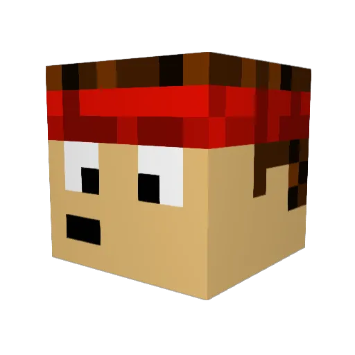 Ast3r Minecraft avatar head, 3D render