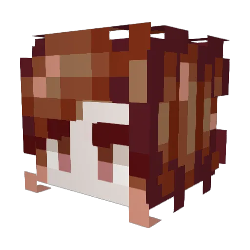 AstWitch Minecraft avatar head, 3D render