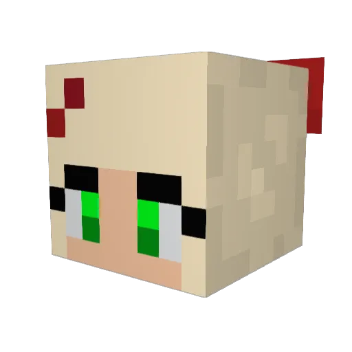 Asta12357 Minecraft avatar head, 3D render