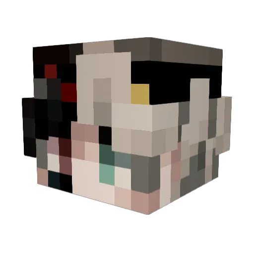 Asta Minecraft avatar head, 3D render