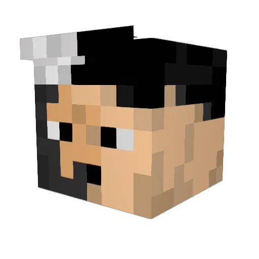 Astahin Minecraft avatar head, 3D render