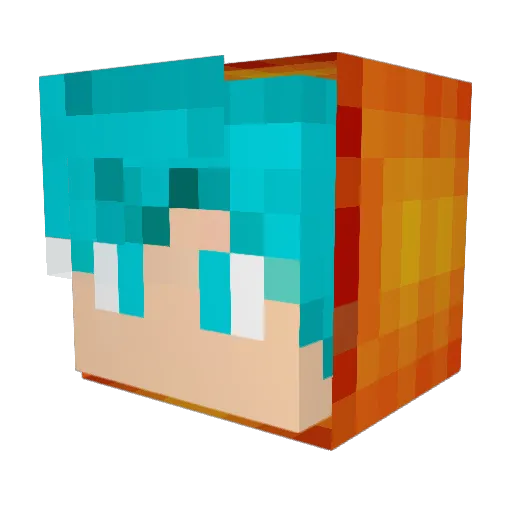 Astahjmo Minecraft avatar head, 3D render