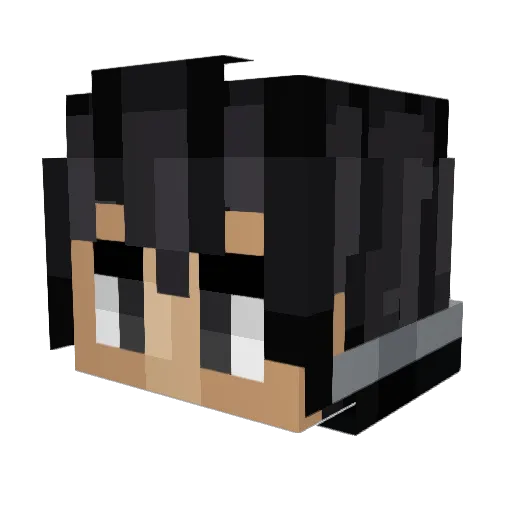 Astaire Minecraft avatar head, 3D render