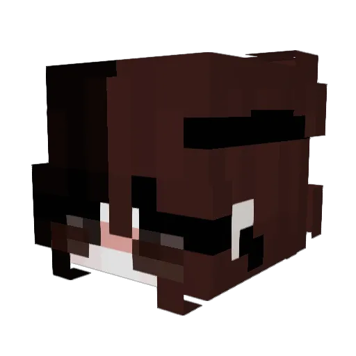 Astaluistal Minecraft avatar head, 3D render