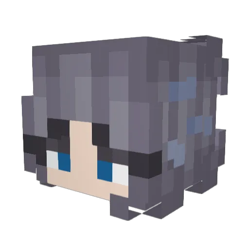 AstarV Minecraft avatar head, 3D render