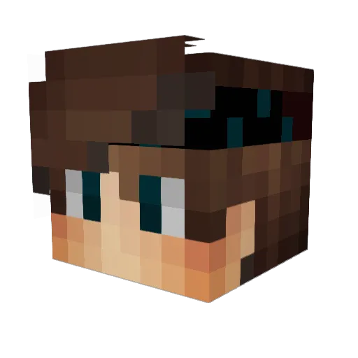 Astarnik Minecraft avatar head, 3D render