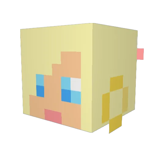 Astarra Minecraft avatar head, 3D render