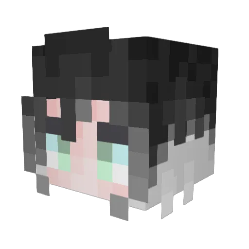 AstarrrL Minecraft avatar head, 3D render