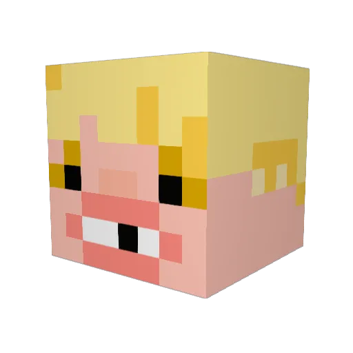 Astarte15 Minecraft avatar head, 3D render