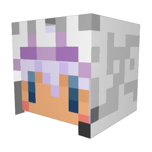 Astarte_24 Minecraft avatar head, 3D render
