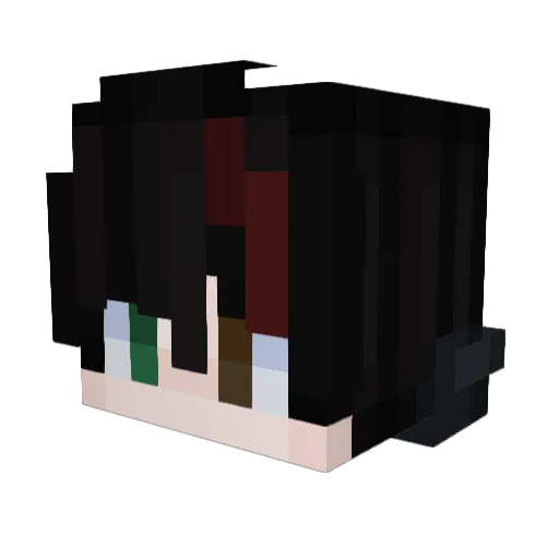 Asteisik Minecraft avatar head, 3D render