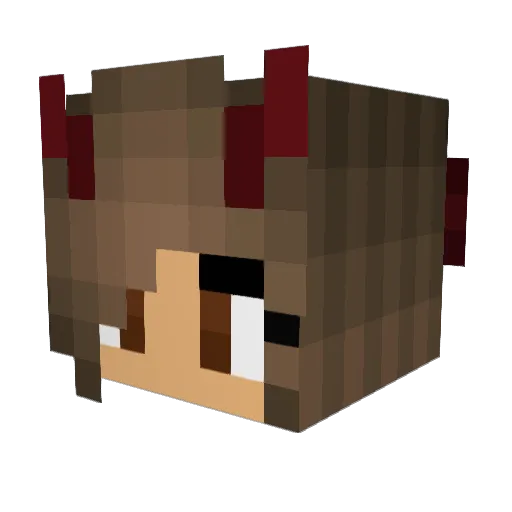 Astelia_03 Minecraft avatar head, 3D render