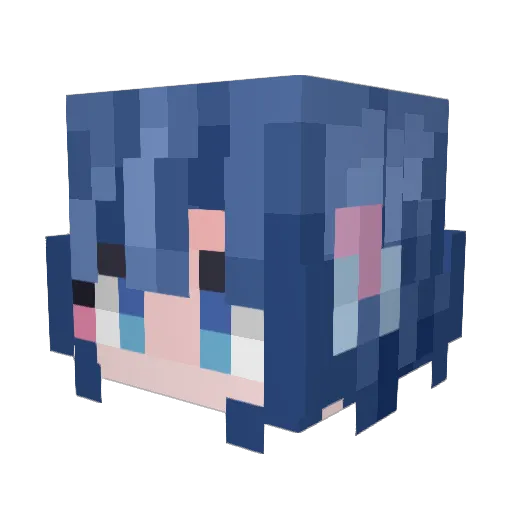 Astelia_ Minecraft avatar head, 3D render