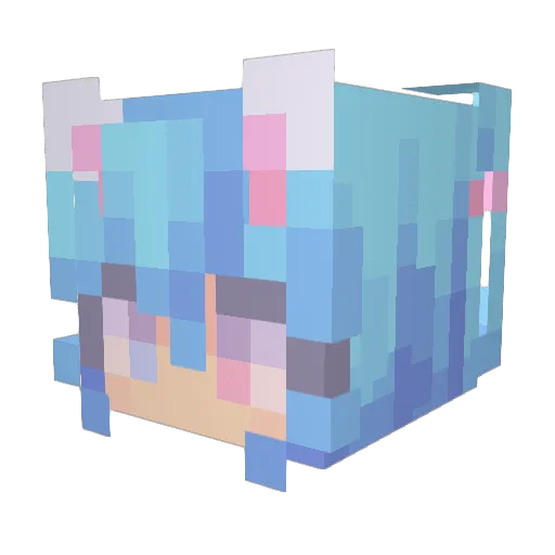 AstelinaSoSilly Minecraft avatar head, 3D render