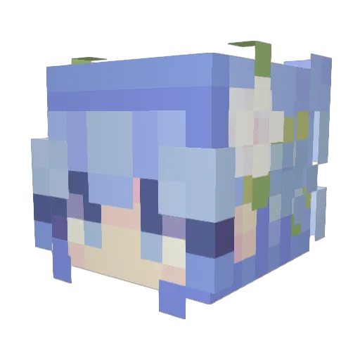 Astellation Minecraft avatar head, 3D render