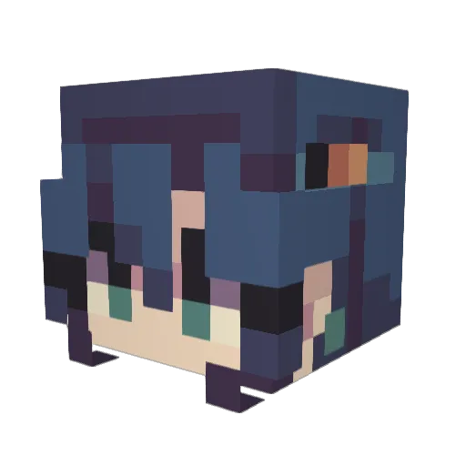 Astels Minecraft avatar head, 3D render