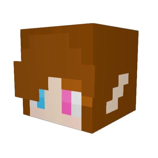 Aster0815 Minecraft avatar head, 3D render