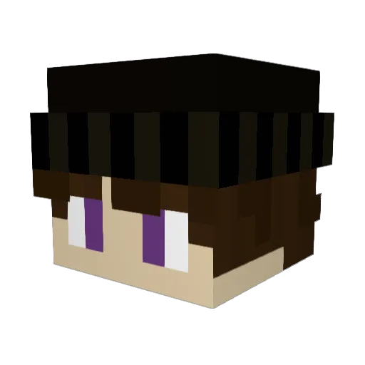 AsterShade_ Minecraft avatar head, 3D render