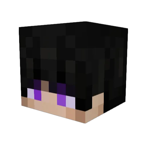 AsterTqng Minecraft avatar head, 3D render