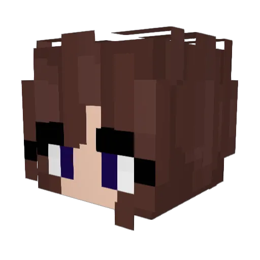 Aster_Kat Minecraft avatar head, 3D render